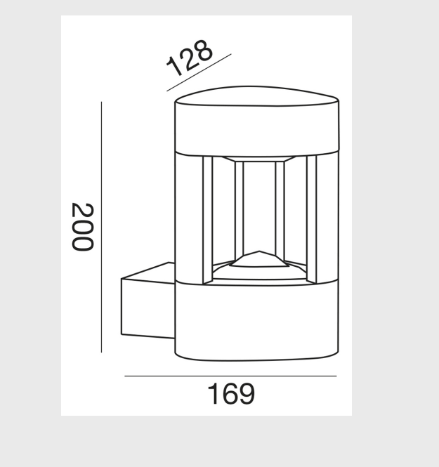 GEALUCE Applique in alluminio grigio-antracite 1xGX53 non incl. IP54 GEALUCE Applique in alluminio grigio-antracite 1xGX53 non incl. IP54